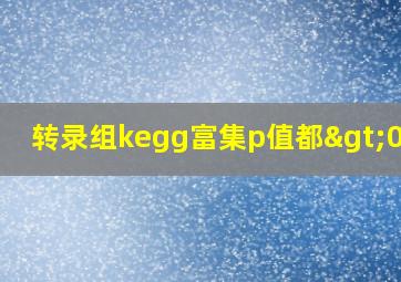 转录组kegg富集p值都>0.05